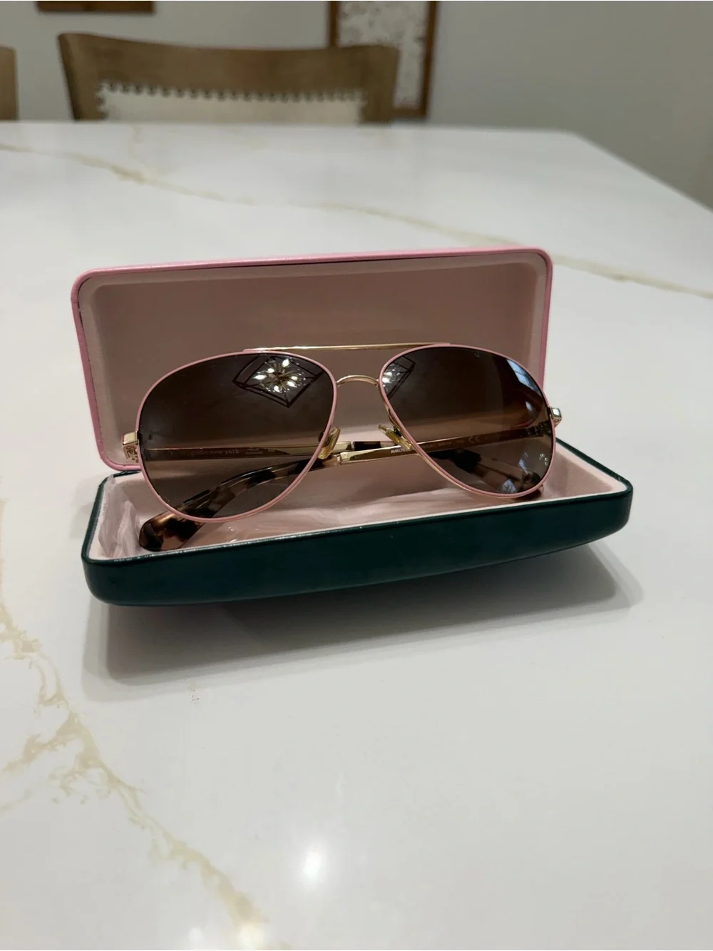 Kate Spade Sunglasses in Pink and Gold - Women Accessories